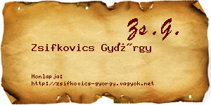 Zsifkovics György névjegykártya